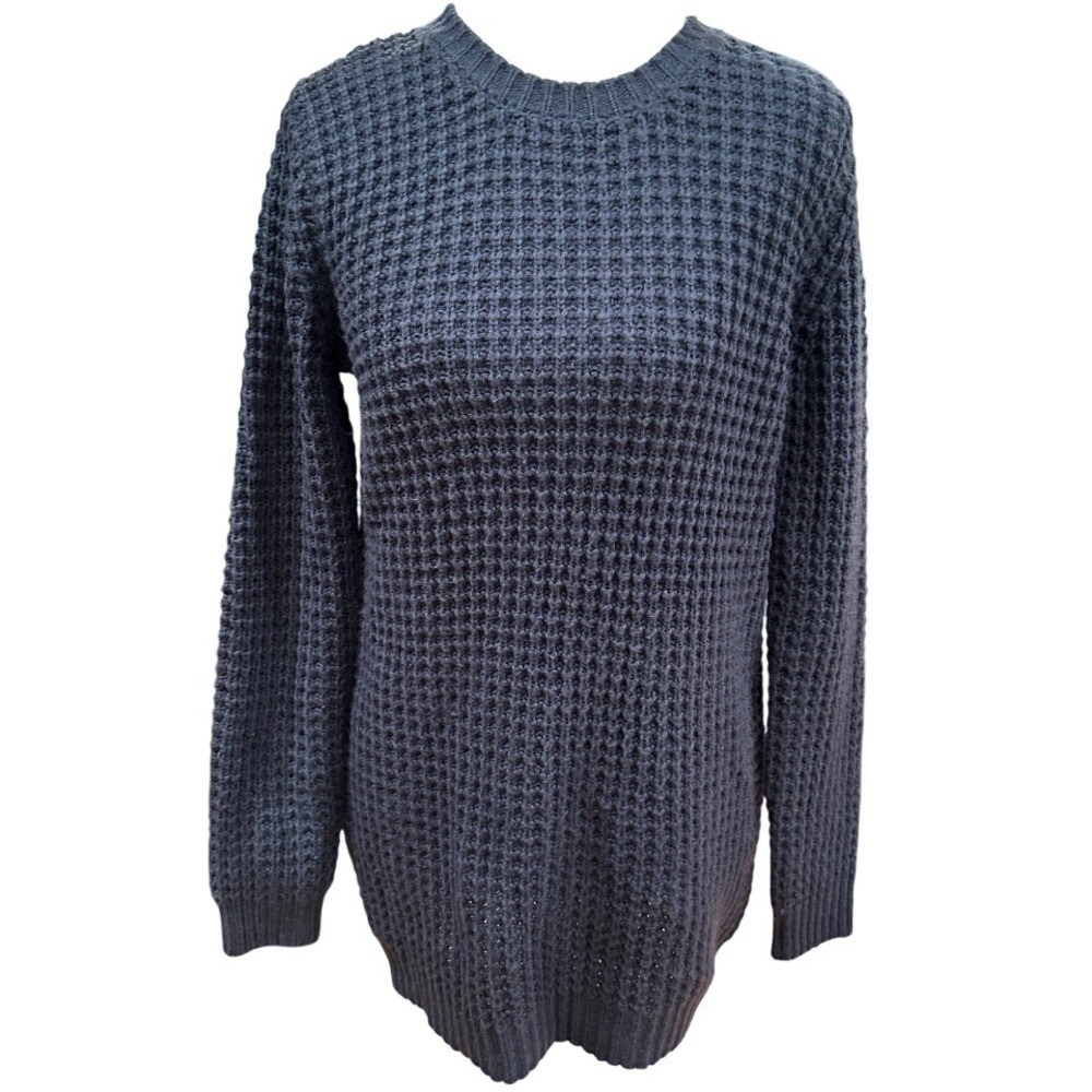 Forever 21 Blue Waffle Knit Sweater‎ Tunic Style Sweater S